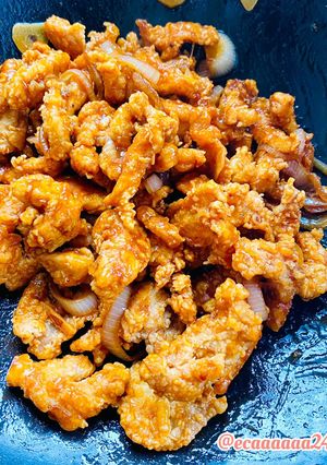 Foto resep Ayam fillet krispi saus mentega