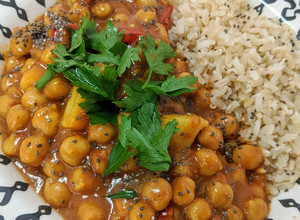 Foto de Curry de grão-de-bico Indiano vegano