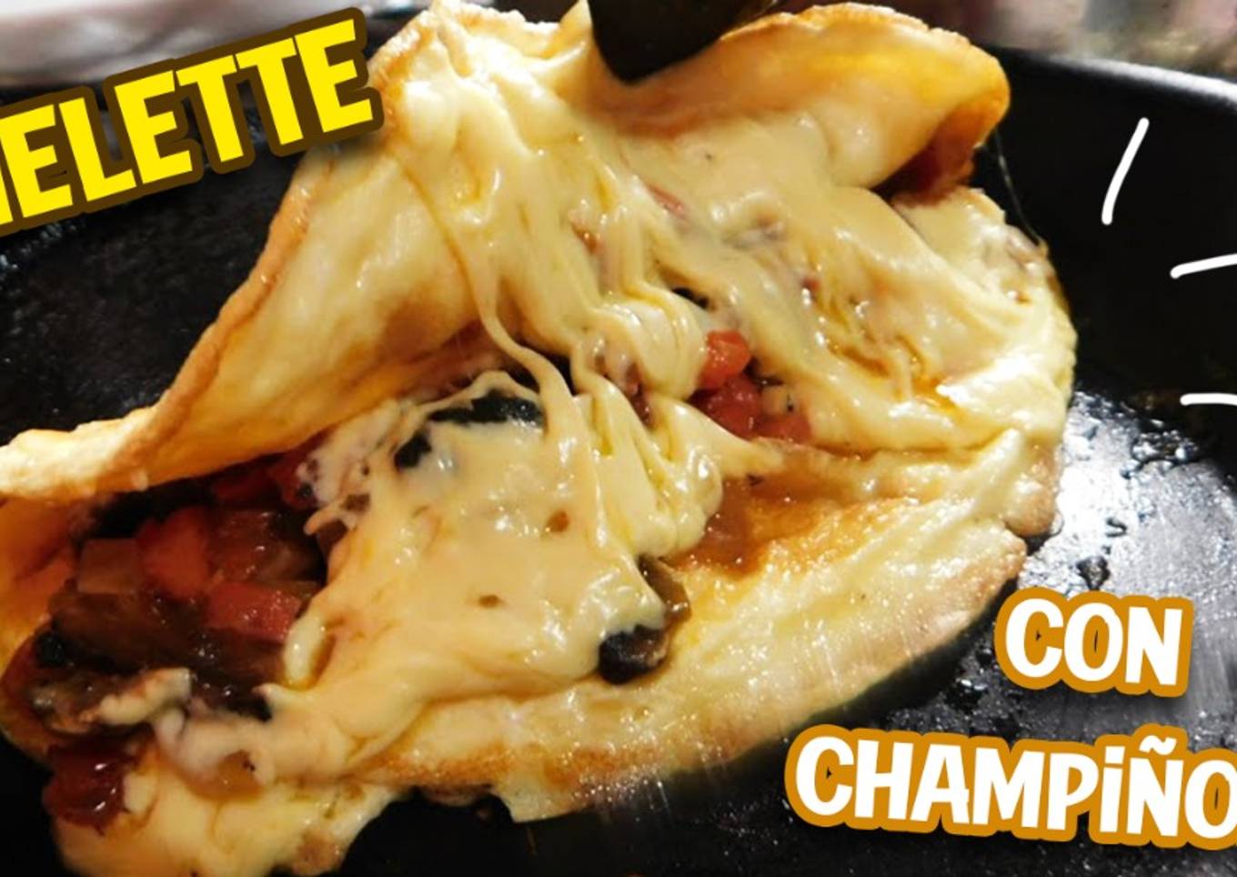 Omelette con champiñones