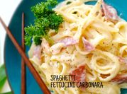 Gambar spaghetti fettucini carbonara