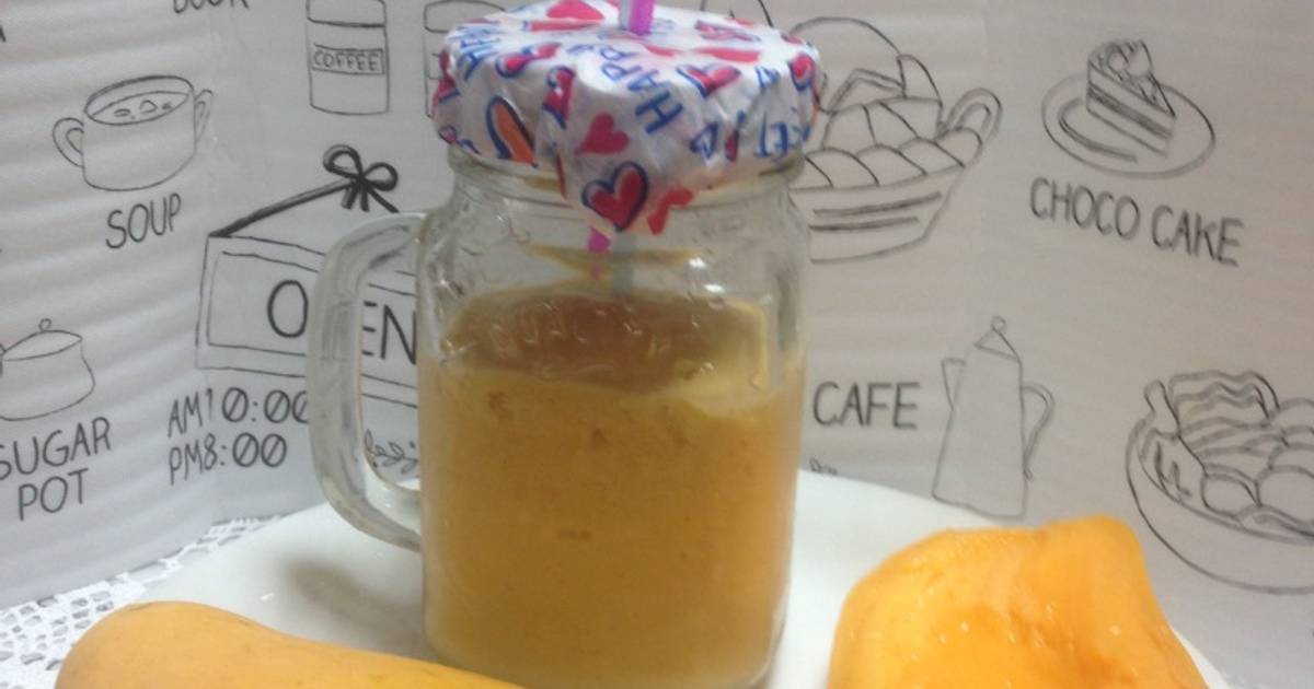 Batido mango con leche condensada