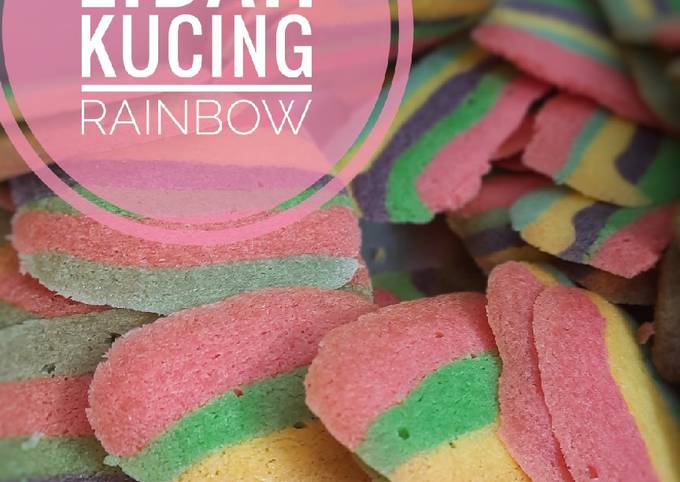 Mudah Banget Membuat Resep Lidah kucing Rainbow