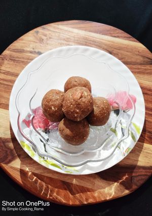 A picture of Badam Ladoo.