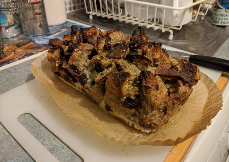Step-by-Step Guide to Prepare Super Quick Homemade Banana and Raisin Bread Pudding