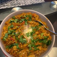 A picture of Baingan Bharta.