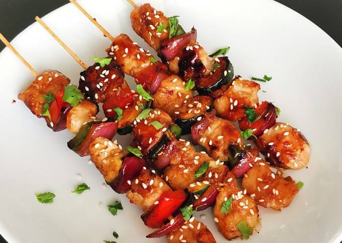 Honey Garlic Chicken Skewers