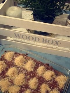 صورة لوصفة بسبوسة القشطه وجوز الهند