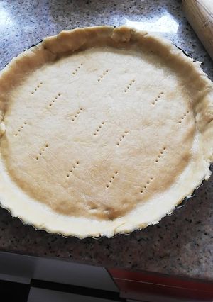 A picture of Tart crust dough (pre cooking).