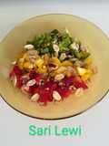 Ensalada multicolor y multicrujiente (8 ingredientes)