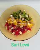 Ensalada multicolor y multicrujiente (8 ingredientes)
