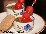 Una foto de gazpacho sin aceite