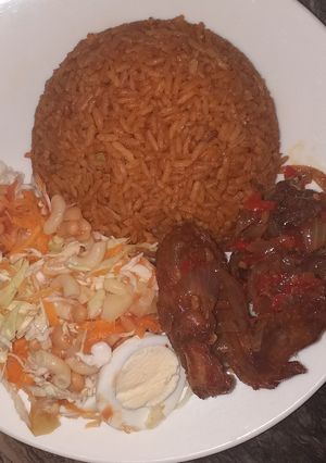 A picture of Party jollof Rice.