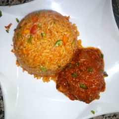 Jollof Rice with Beef Tomato Sauce A picture of Jollof Rice with Beef Tomato Sauce.