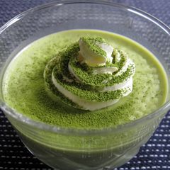 Matcha Panna Cotta A picture of Matcha Panna Cotta.