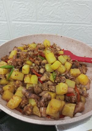 Foto resep Tumis Cumi Asin Tempe Kentang