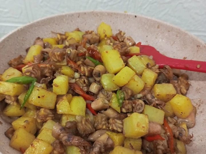 Cara Mudah Membikin Resep  Tumis Cumi Asin Tempe Kentang yang Sempurna, Lezat Sekali
