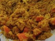 Una foto de como hacer risoto de pollo y pimenton