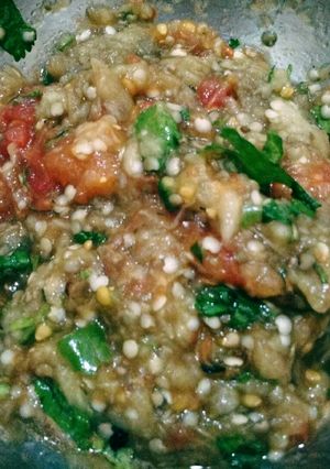 A picture of Baigan ka bharta.