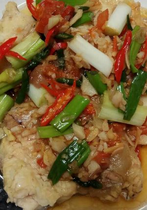Foto resep Ikan Patin Kukus Bumbu Siram