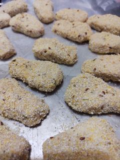 Una foto de "Nuggets" de garbanzos - Veganos