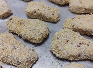 Una foto de "Nuggets" de garbanzos - Veganos