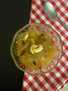 A picture of Kashi halwa (Ash gourd halwa).