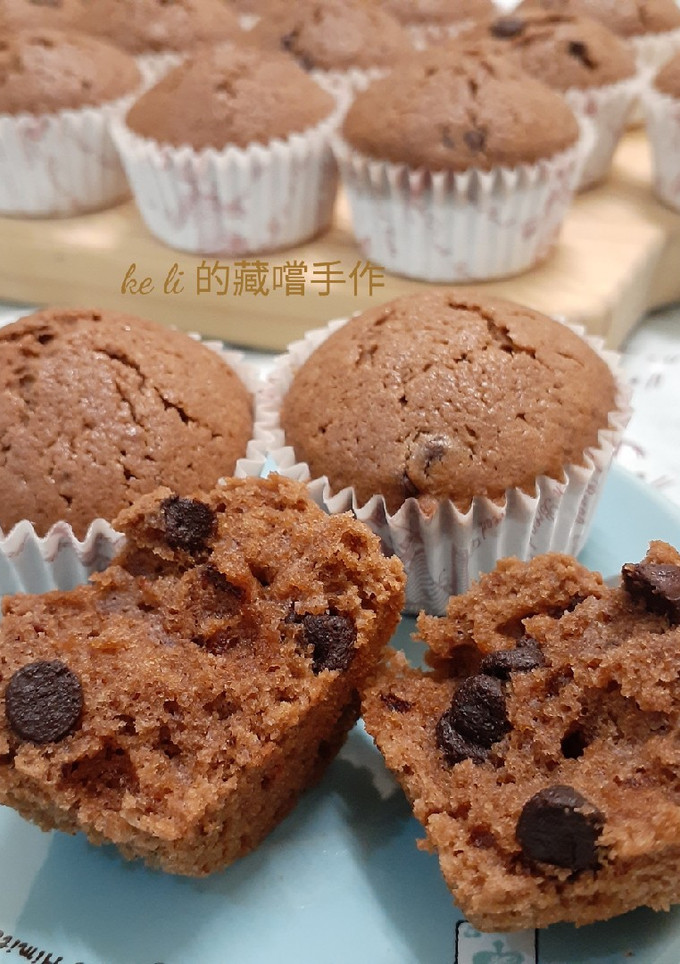 兩口巧克力小瑪芬 的食譜成品照片