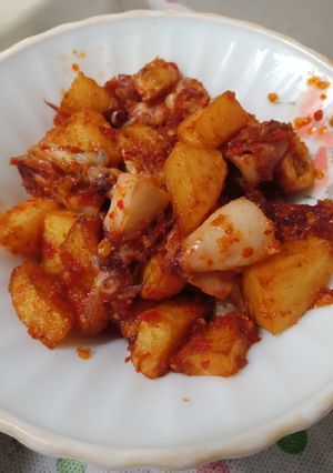 Foto resep Cumi asin kentang balado