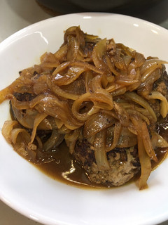 A picture of Hamburger steak.