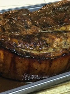 A picture of Slow Roasted Garlic-Soy Sauce Pork Chop.