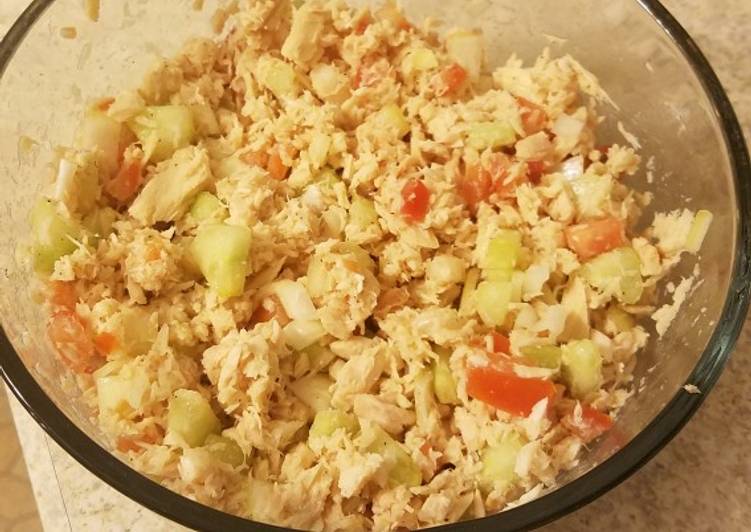 Recipe of Super Quick Homemade Tuna Salad (Mayo Free)