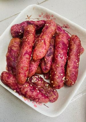 Hình của món Bánh khoai lang kén.