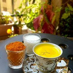 A picture of Golden milk or haldi waala doodh.