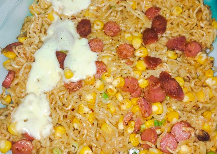 Cara Gampang Menyiapkan Pizza mie huhah yang Lezat