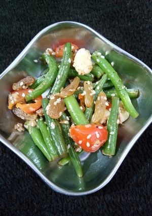 A picture of French Beans salad.