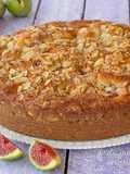Soft Yogurt Cake with Figs and Almonds