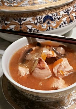 Foto principal de Sopa china de pollo con salsa de ostras