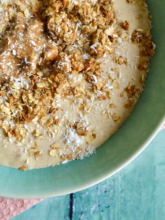 Easy Ways Make Recipes Banana, Peanut Butter &amp; Coconut Smoothie Bowl the  Makes Drooling Delicious.