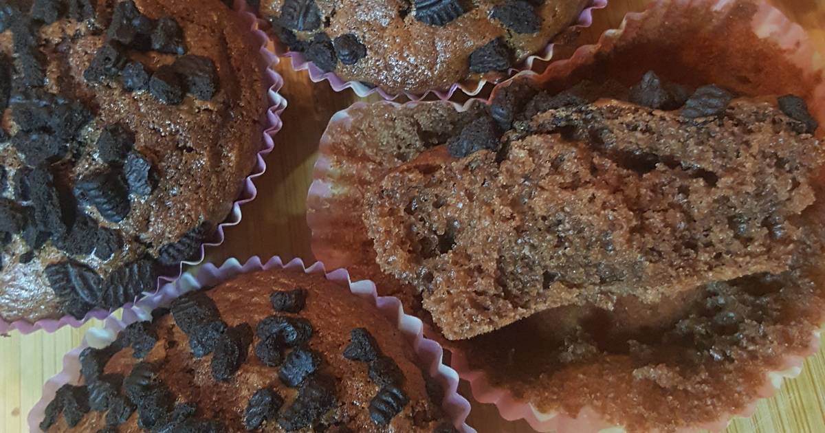 Muffins Sans Oeuf Au Chocolat Et Oreo De Mylla Cookpad