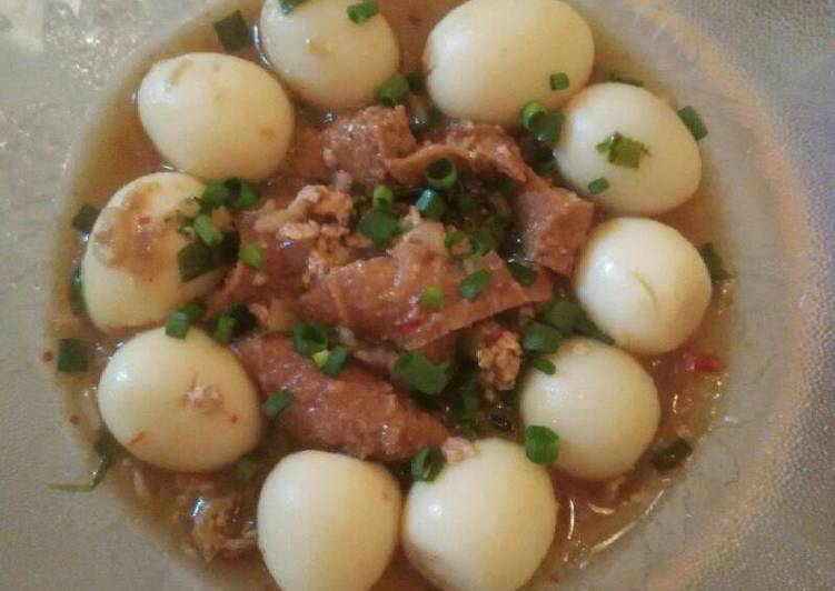 Telur puyuh saus tiram