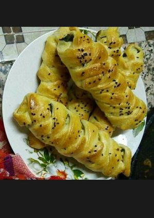 صورة لوصفة باغيت بالسبانخ 💖😘😘