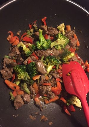 A picture of Beef and vegetable.