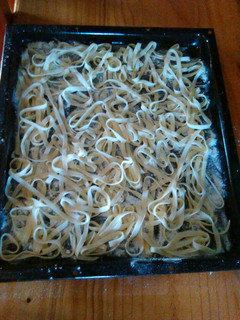 Una foto de Fideos caseros de manteca sin huevos