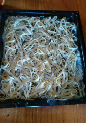 Una foto de Fideos caseros de manteca sin huevos