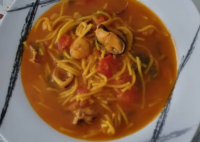 Receta Sopa de marisco