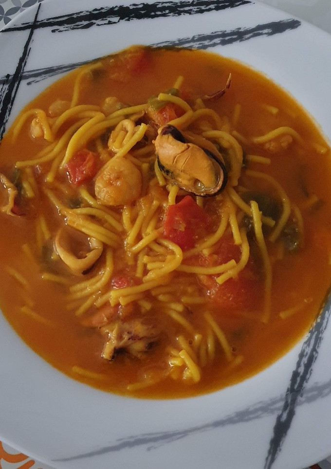 Una foto de Sopa de marisco