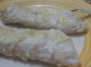 Una foto de Cena en familia canelones de salsa de leche coco y acelga