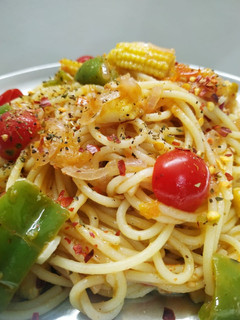 A picture of Aglio Olio Spaghetti Pasta.