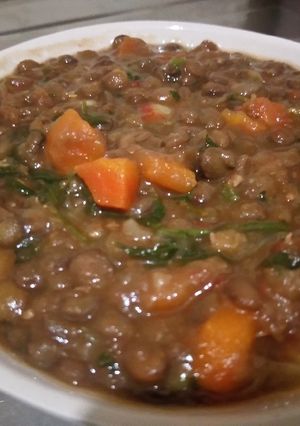 A picture of Lentils stew (kamande).