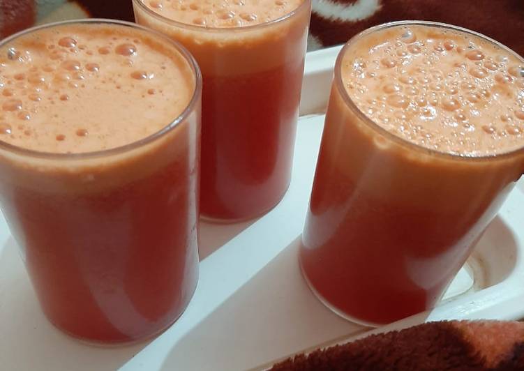 Steps to Make Quick Fresh carrot orange juice